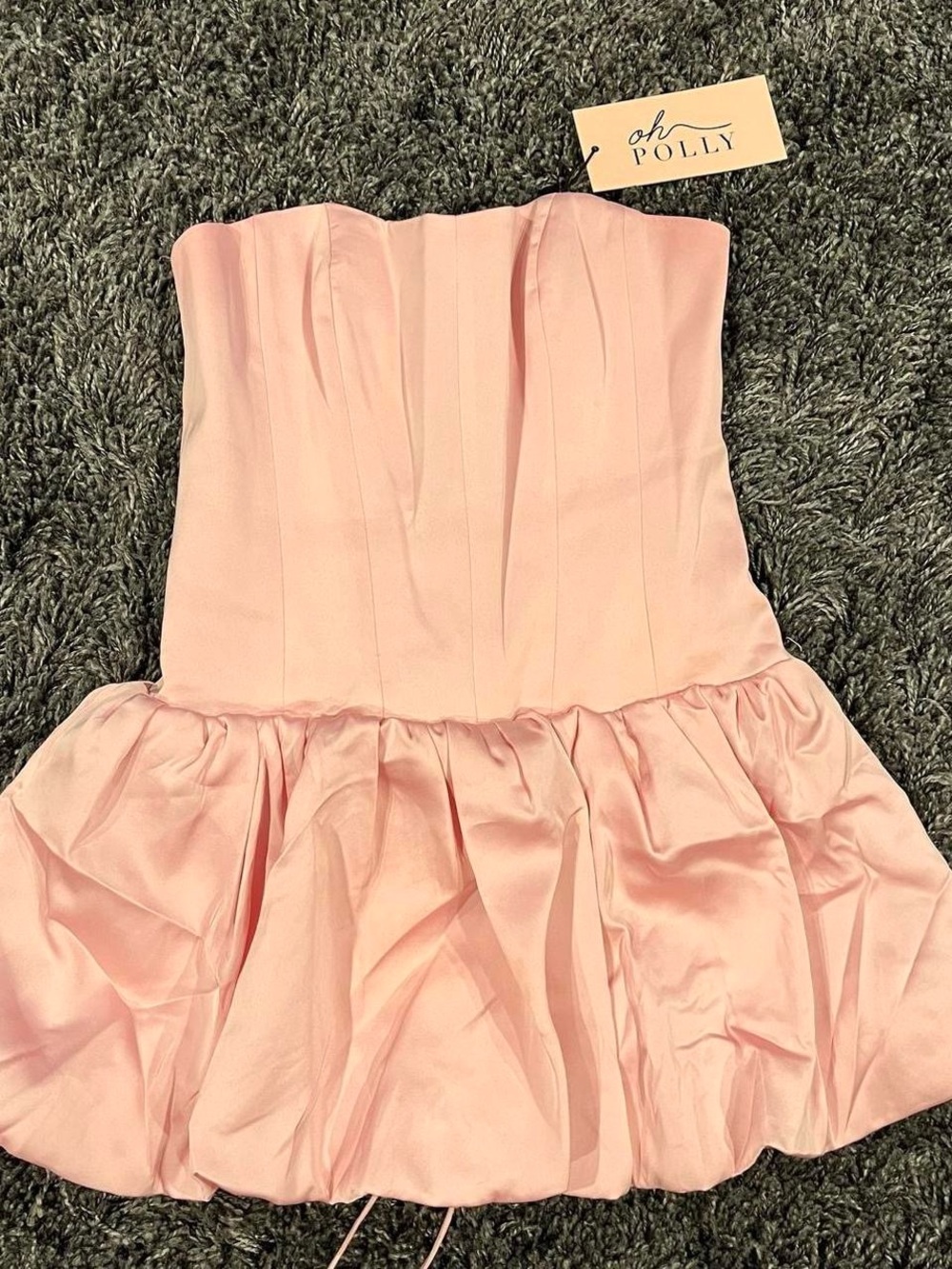 🌸NWT OH POLLY FABIOLA PINK STRAPLESS MINI DRESS🌸 - Picture 2 of 5